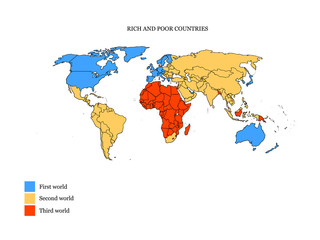 world map by poverty index