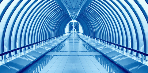 bridge way interior nobody on blue color