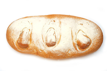 Bread isolated over white