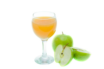 Fototapeta na wymiar apple juice and fruits