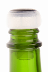 Plaster stopper in top of bottle neck