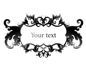 Frame with vintage ornament