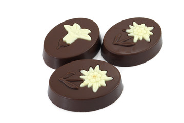 three chocolate candy
