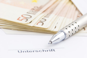 Vertrag unterschriftsbereit