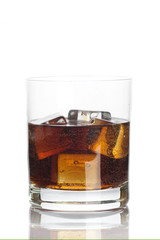 Drink with cola and whiskey