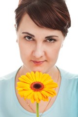 woman portrait with gerber