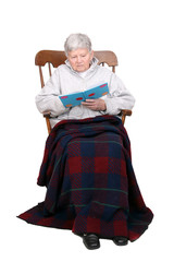 elderly lady sitting