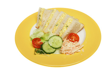 Sandwich and salad
