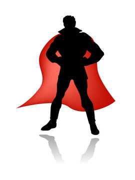 super hero silhouette vector