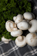 Mushrooms and parsley
