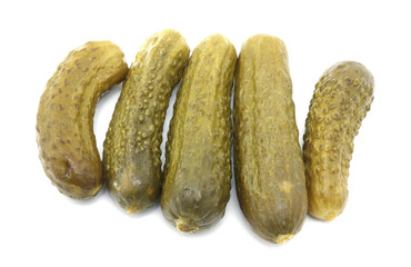 Five dill pickles