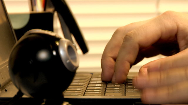 laptop typing