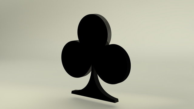 3D Rotating Clubs card symbol,loopable