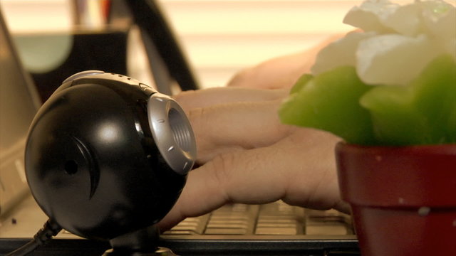 laptop typing