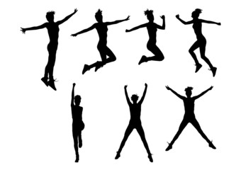 jump silhouettes