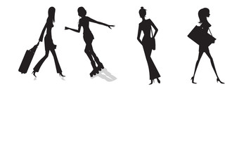 girls silhouettes