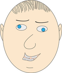 Smiling a man