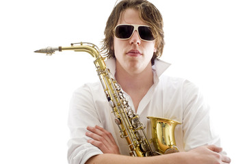 Fototapeta premium The saxophone player