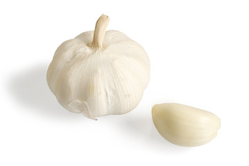 garlic isolated on white background