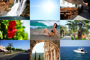 summer travel collage