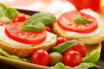 mozzarella with tomato