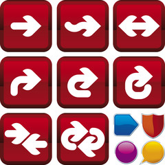 direction icon set