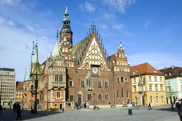 Obraz premium Poland, Wroclaw Town Hall