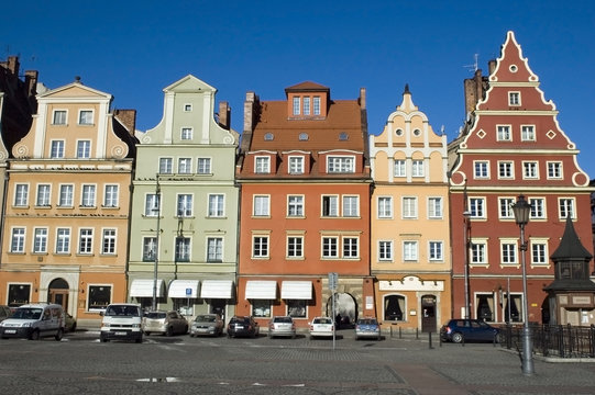 Colorful Tenement Houses In Poland