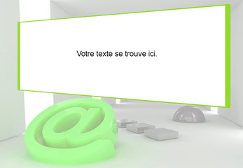 carte de visite vert