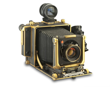 4 x 5 view camera with clipping path