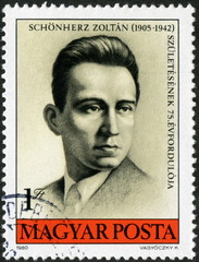 Hongrie. Timbre postal. Zoltan Schonherz.