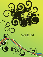 retro green abstract background