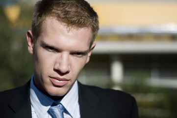 Young business man in suit