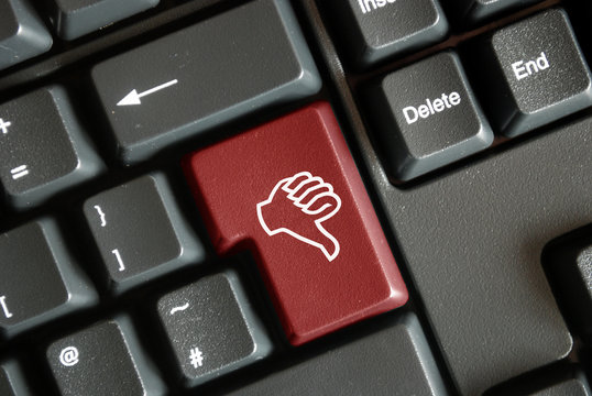 "Thumbs Down" key on keyboard
