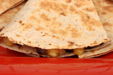 mexican quesadilla  close up