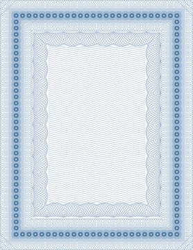 Vector secure blank guilloche certificate