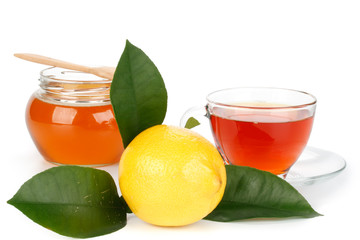 Lemon, honey and tea