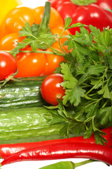 Fresh Vegetables, Fruits and other foodstuffs.