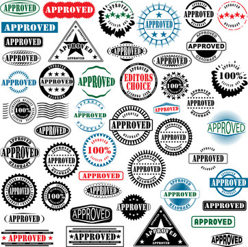 Approved rubber stamps collection