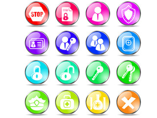 Security and antivirus vector icons