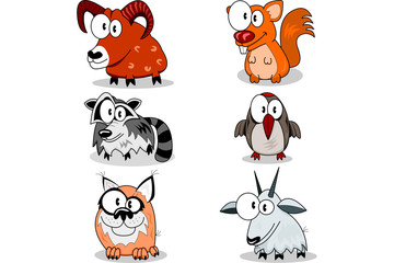 Fototapeta premium Cartoon animals