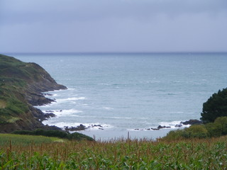 the sea before storm,bretagne, saint quay portrieux, france