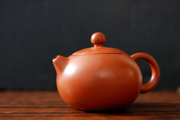 Isolated oriental tea set