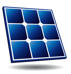 Solar panel free energy icon