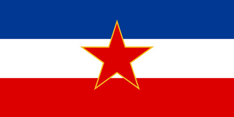 Flag of Yugoslavia - obrazy, fototapety, plakaty