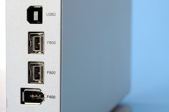Computer ports on external hard drive