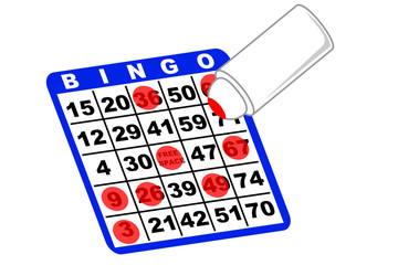 A bingo card and ink marker