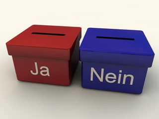 Wahlurnen Ja Nein