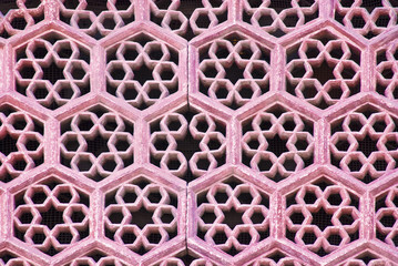 Taj Mahal - Red Stone Lattice detail