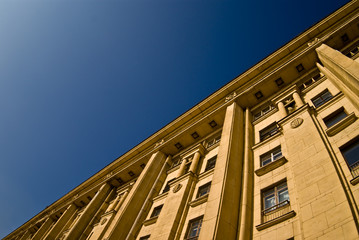 The house on a diagonal of the staff of a photo